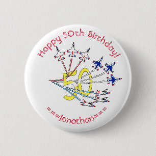 Thunderbirds 50. Geburtstags-Abzeichen Button