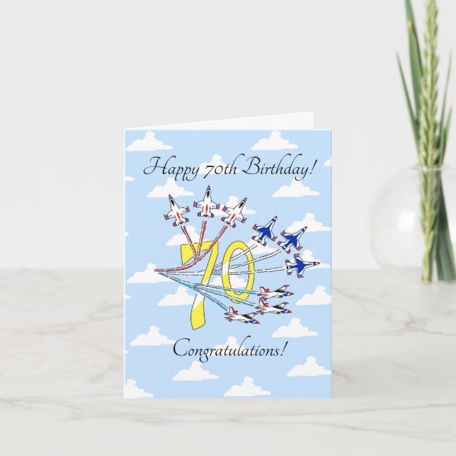 Thunderbirds 70. - Birthday Card Blue Sky Karte (Vorderseite)