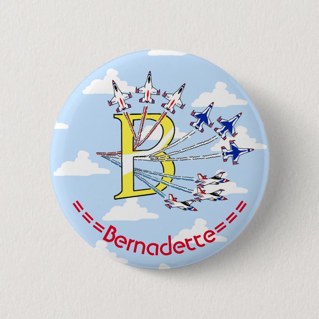 Thunderbirds Blue Sky B Anfangsabzeichen Button (Vorderseite)