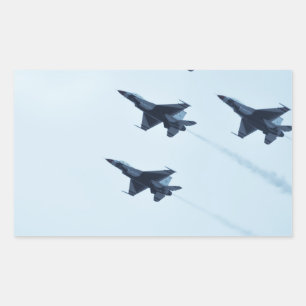 Thunderbirds F-16 Airshow Rechteckiger Aufkleber