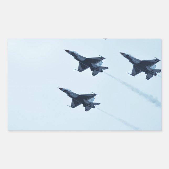 Thunderbirds F-16 Airshow Rechteckiger Aufkleber (Vorderseite)