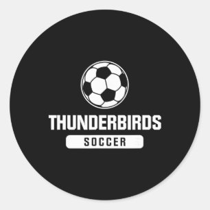 Thunderbirds-Fußball für Grund-, Mittel- und Obers Runder Aufkleber