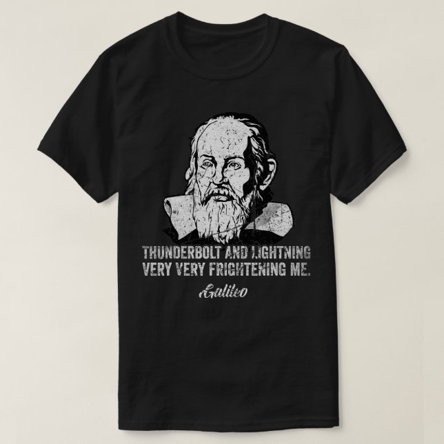Thunderbolb-Blitze der Galileo-Philosophin-Physik T-Shirt (Design vorne)