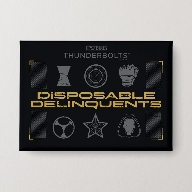 Thunderbolts* | Disposable Delinquents Button (Vorderseite)