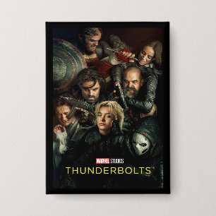 Thunderbolts* Gruppe kämpft theatralisch Button