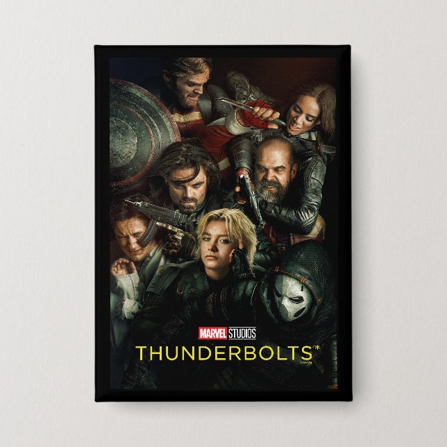 Thunderbolts* | Gruppe kämpft theatralisch Button (Vorderseite)