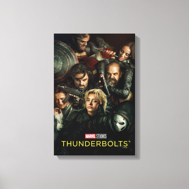 Thunderbolts* | Gruppe kämpft theatralisch Leinwanddruck (Vorderseite)