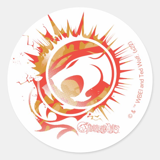 ThunderCats | Explosive Logo Graphic Runder Aufkleber (Vorderseite)