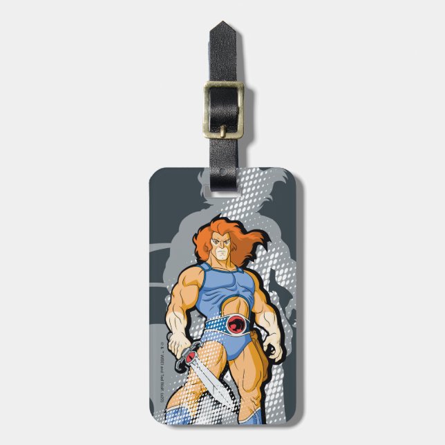 ThunderCats | Lion-O Halfttone Shadow Graphic Gepäckanhänger (Vorderseite vertikal)
