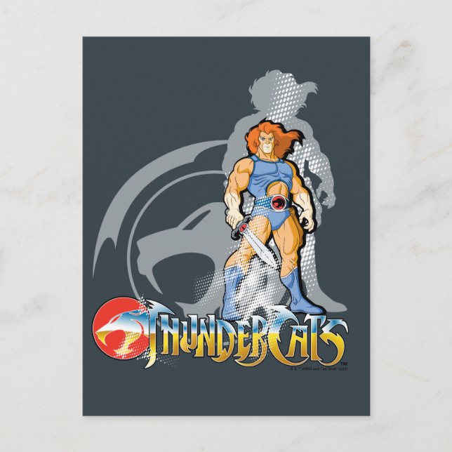 ThunderCats | Lion-O Halfttone Shadow Graphic Postkarte (Vorderseite)