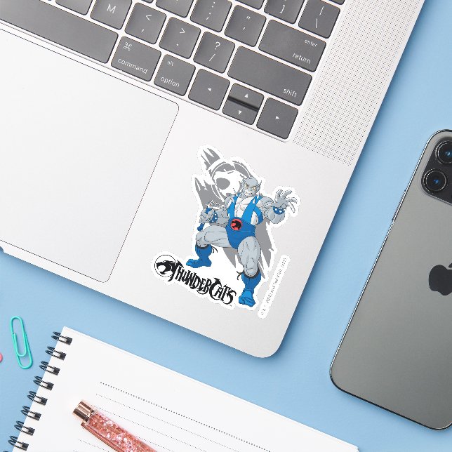 ThunderCats | Panthro Character Graphic Aufkleber (Laptop mit iPhone)
