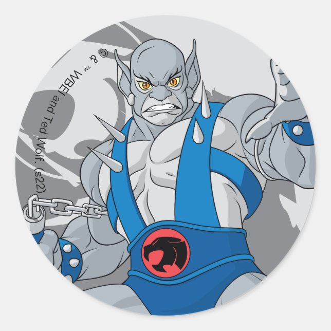 ThunderCats | Panthro-Zeichen Grafik Runder Aufkleber (Vorderseite)