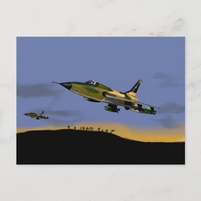 ThunderChief F105 Kampfbomber Postkarte (Vorderseite)