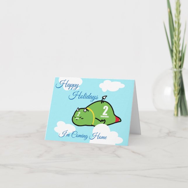 THUNDERDEVIL kommt Zuhause Feiertagskarte (Vorderseite)