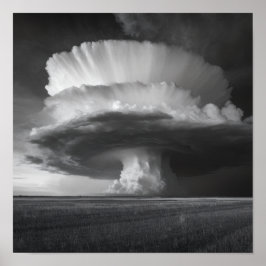 Thunderhead Cloud - Dramatic Black and White Poster