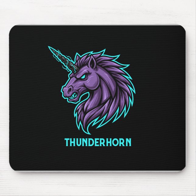Thunderhorn Esports Maskottchen | Gaming-Mauspad | Mousepad (Vorne)