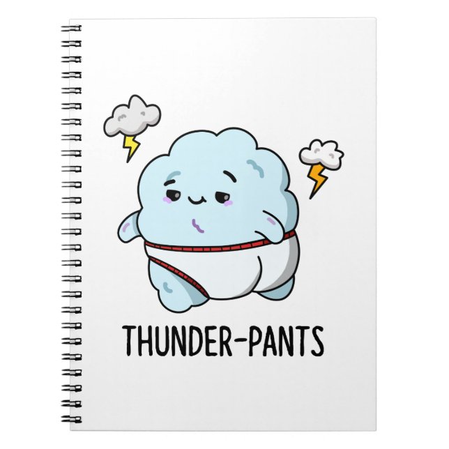Thunderpants Funny Cloud Underwear Pub Notizblock (Vorderseite)