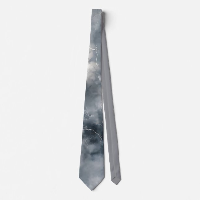 Thunderstorm Tie/Krawatte mit Blitzd Krawatte (Vorderseite)
