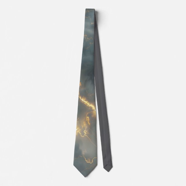 Thunderstorm Tie/Krawatte mit Blitzd Krawatte (Vorderseite)
