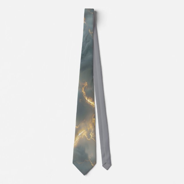 Thunderstorm Tie/Krawatte mit Blitzd Krawatte (Vorderseite)