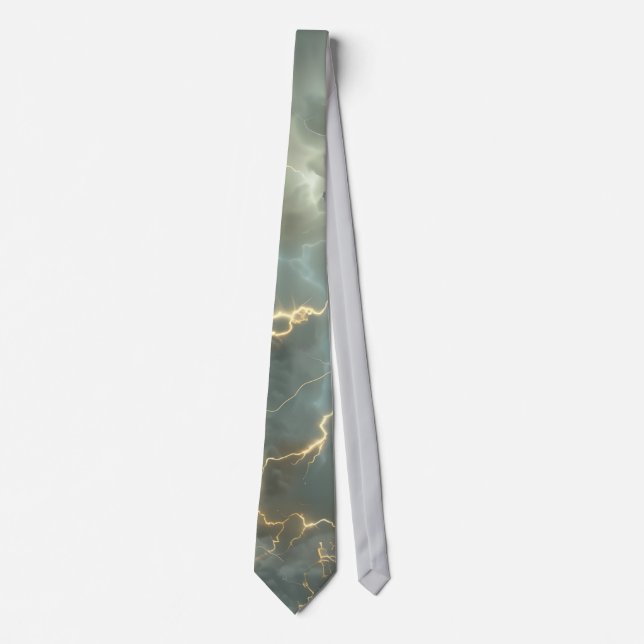 Thunderstorm Tie/Krawatte mit Blitzd Krawatte (Vorderseite)