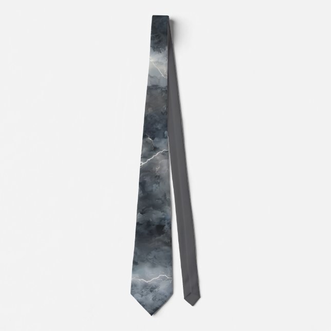 Thunderstorm Tie/Krawatte mit Blitzd Krawatte (Vorderseite)