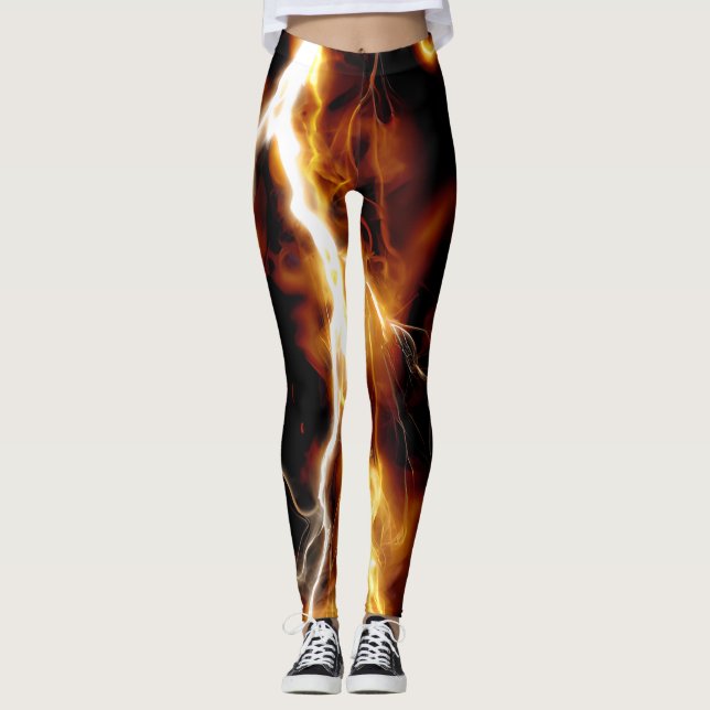 Thunderstreik Glow Yoga Leggings (Vorderseite)