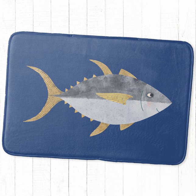 Thunfisch Badematte (Fun Yellowfin Tuna fish bath mat for your home, beach house or boat)