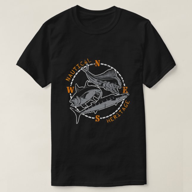 Thunfisch Kingfish Fischgeschenk für Fischer T-Shirt (Design vorne)