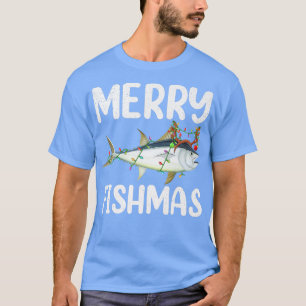 Thunfisch Lover Xmas Lights Reinder Hat Thunfisch T-Shirt