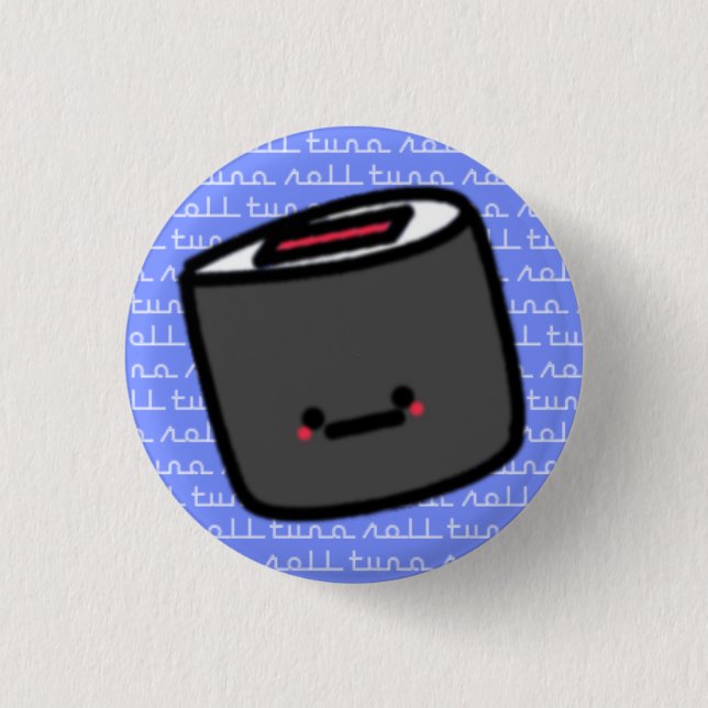 Thunfisch-Rollensushi Button (Vorderseite)