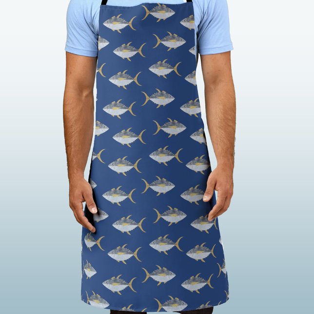 Thunfisch Schürze (Yellowfin Tuna pattern apron for fish lovers)