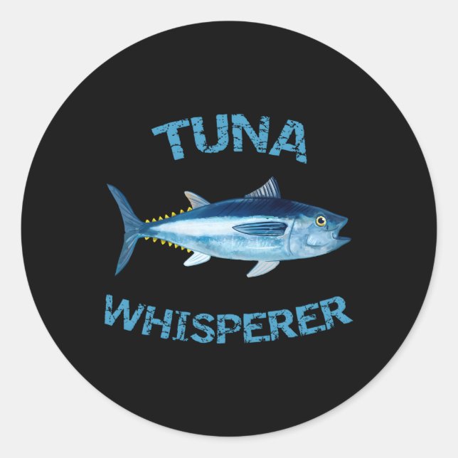 Thunfisch Whisperer Tiefseefischerei Thunfisch Bla Runder Aufkleber (Vorderseite)