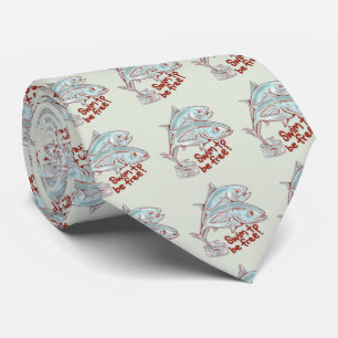 Thunfische, die eine Dose abwerfen Krawatte