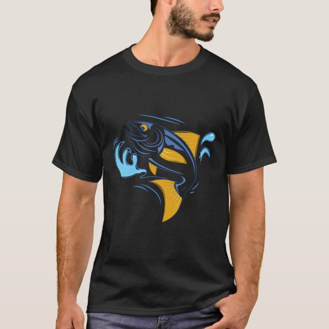 Thunfischfisch, der vom Ozean springt T-Shirt (Vorderseite)