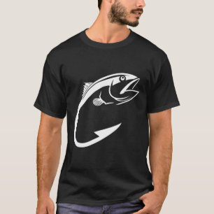 Thunfischhaken Minimal Fischer Mann Angler Liebhab T-Shirt