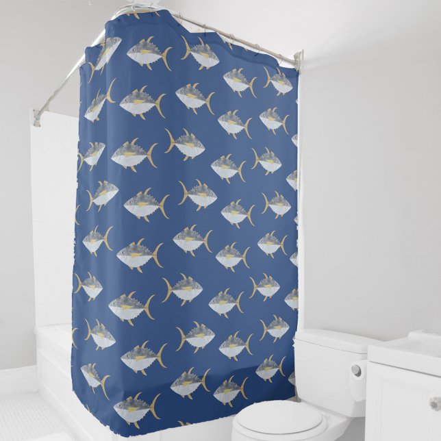 Thunfischmuster Duschvorhang (Fun Yellowfin Tuna fish pattern shower curtain)