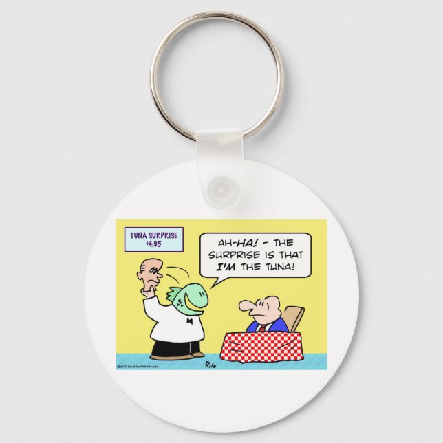 Thunfischüberraschung Ich bin Kellner Schlüsselanhänger (Vorderseite)