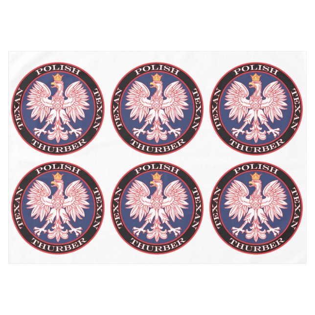 Thurber Runde Polnisch Texan Tischdecke (Vorderseite (Horizontal))