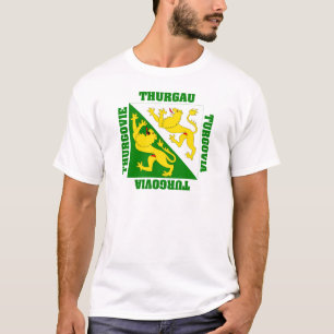 Thurgau die Schweiz Bezirk-Flagge T-Shirt