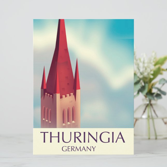 Thüringen Deutschland Reiseplakat (Stehend Vorderseite)