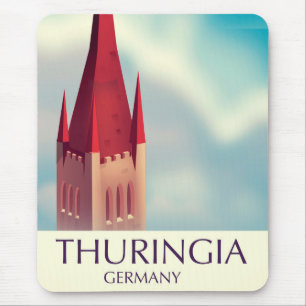 Thüringen Deutschland Reiseplakat Mousepad