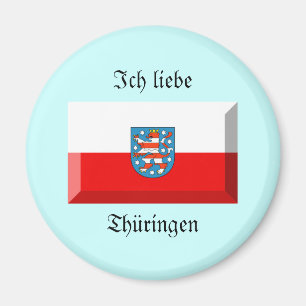 Thuringen Flaggen-Edelstein Magnet