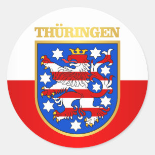 Thüringen (Thüringen) COA Runder Aufkleber