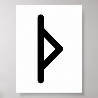 THURISAZ Nordische Rune (Dorn, Riese) | Elder Futh Poster