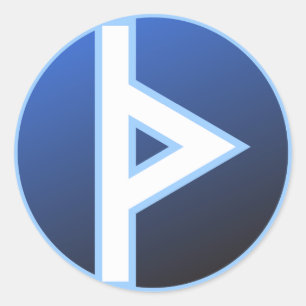 Thurisaz Thurs Dornen-Rune Runder Aufkleber