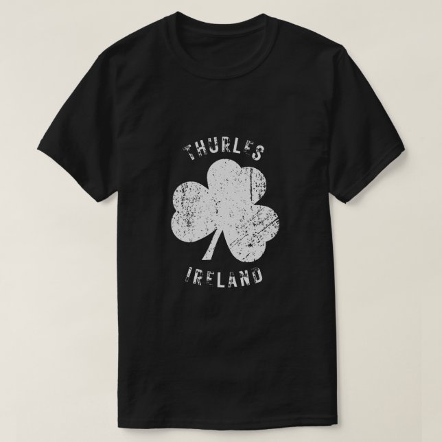 Thurles Tipperary Irland Kleeblatt gestört aussehe T-Shirt (Design vorne)