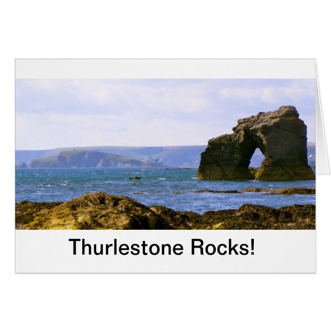 "Thurlestone Rocks!" Devon Gift (Vorderseite (Horizontal))