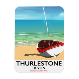 Thurlestone South Devon Reiseplakat Magnet