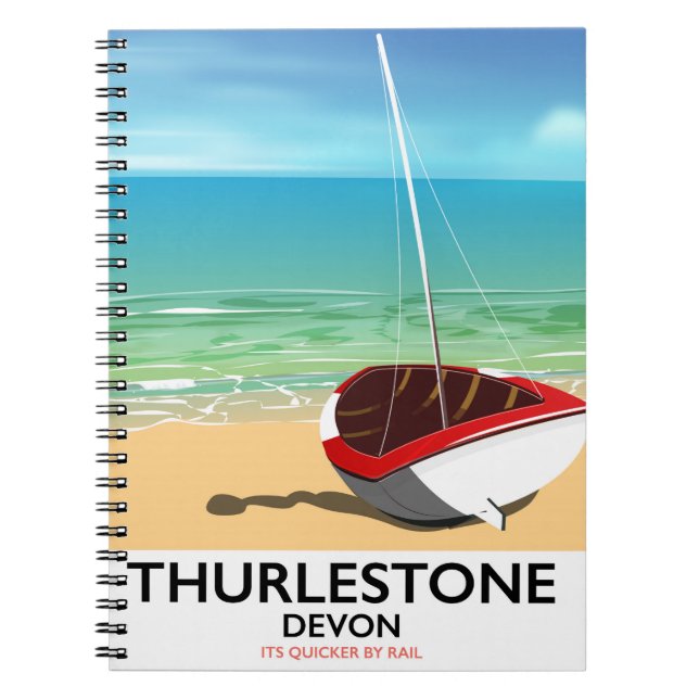 Thurlestone South Devon Reiseplakat Notizblock (Vorderseite)